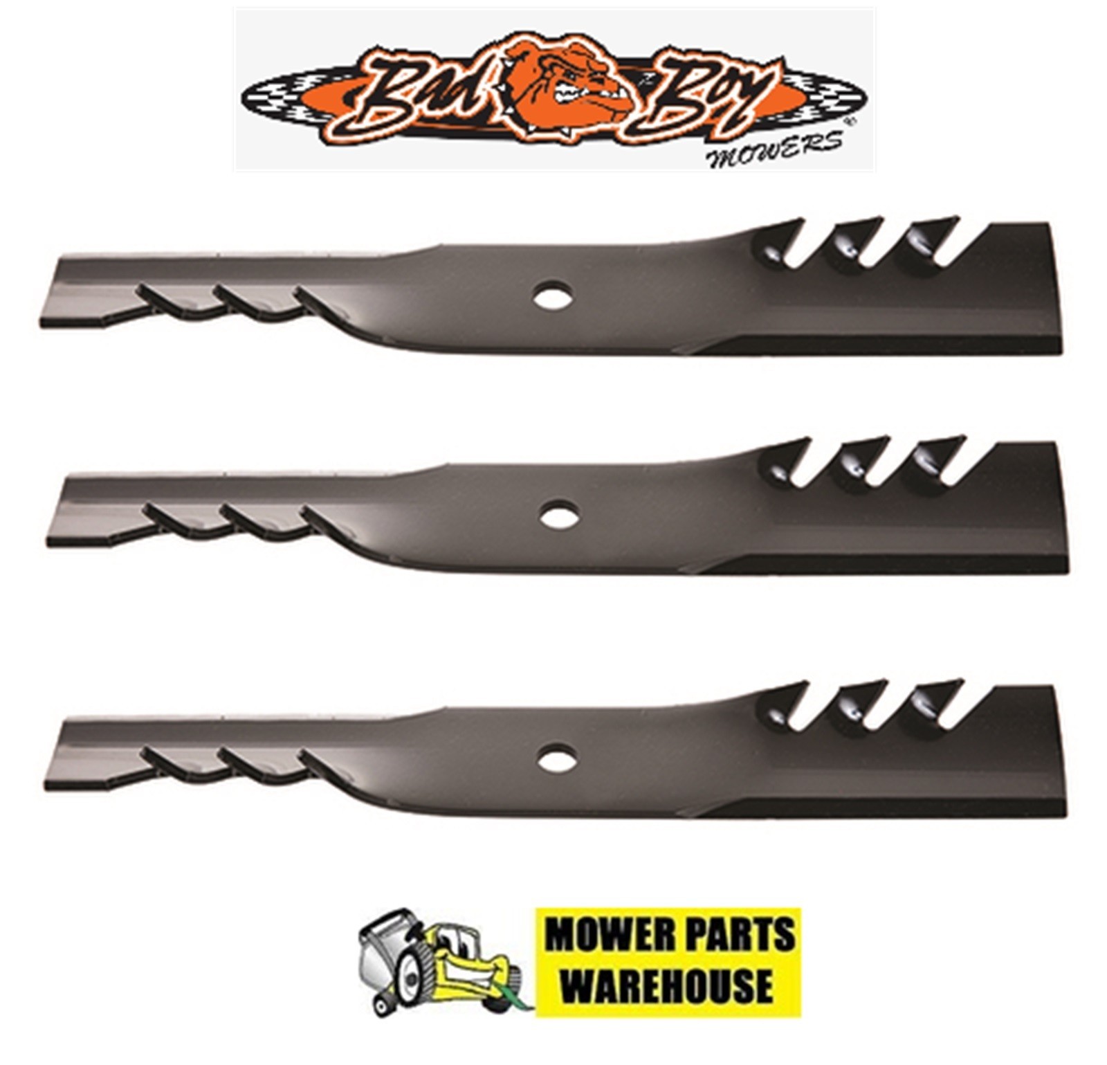 3 OREGON GATOR MULCHING MOWER BLADES FOR BAD BOY 038-1035-00 & 038-5000-00 ZT MZ gallery