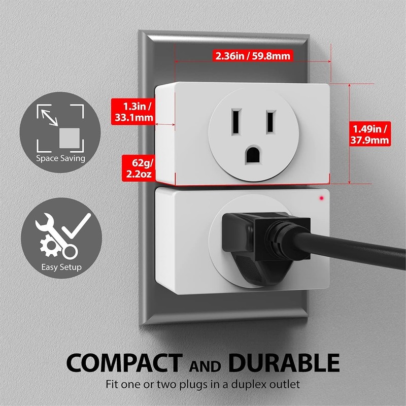 Effortless Light Control with 2 Pack Wireless Remote Control Outlet 15A, 1875W gallery
