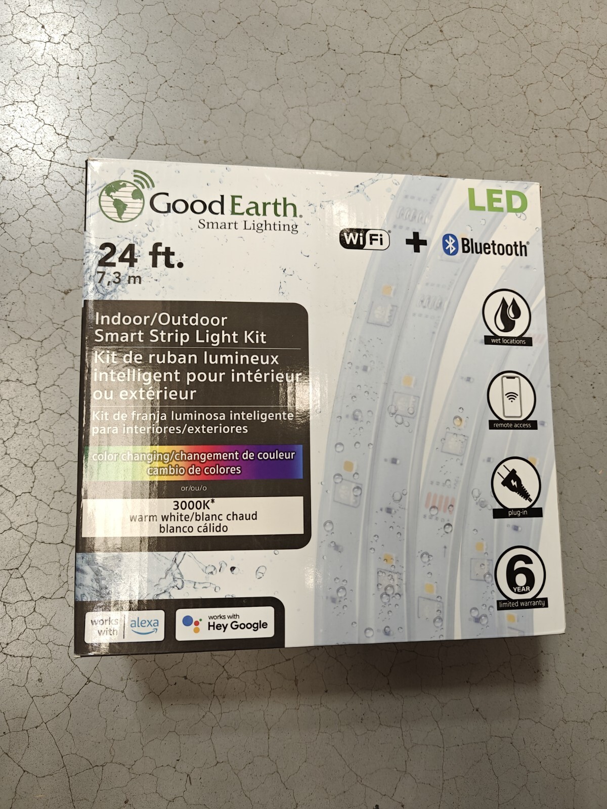 Good Earth Smart Lighting Indoor/Outdoor Smart Strip 24 Ft. Light Kit. New gallery