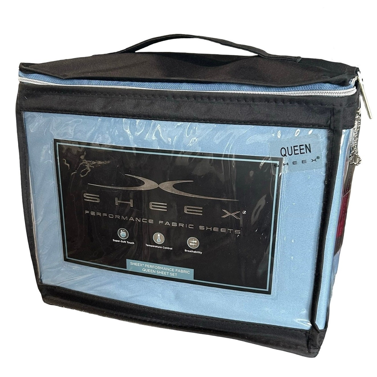 Brand New Sheex Original Performance Fabric Sheet Set - Queen - Carolina Blue gallery