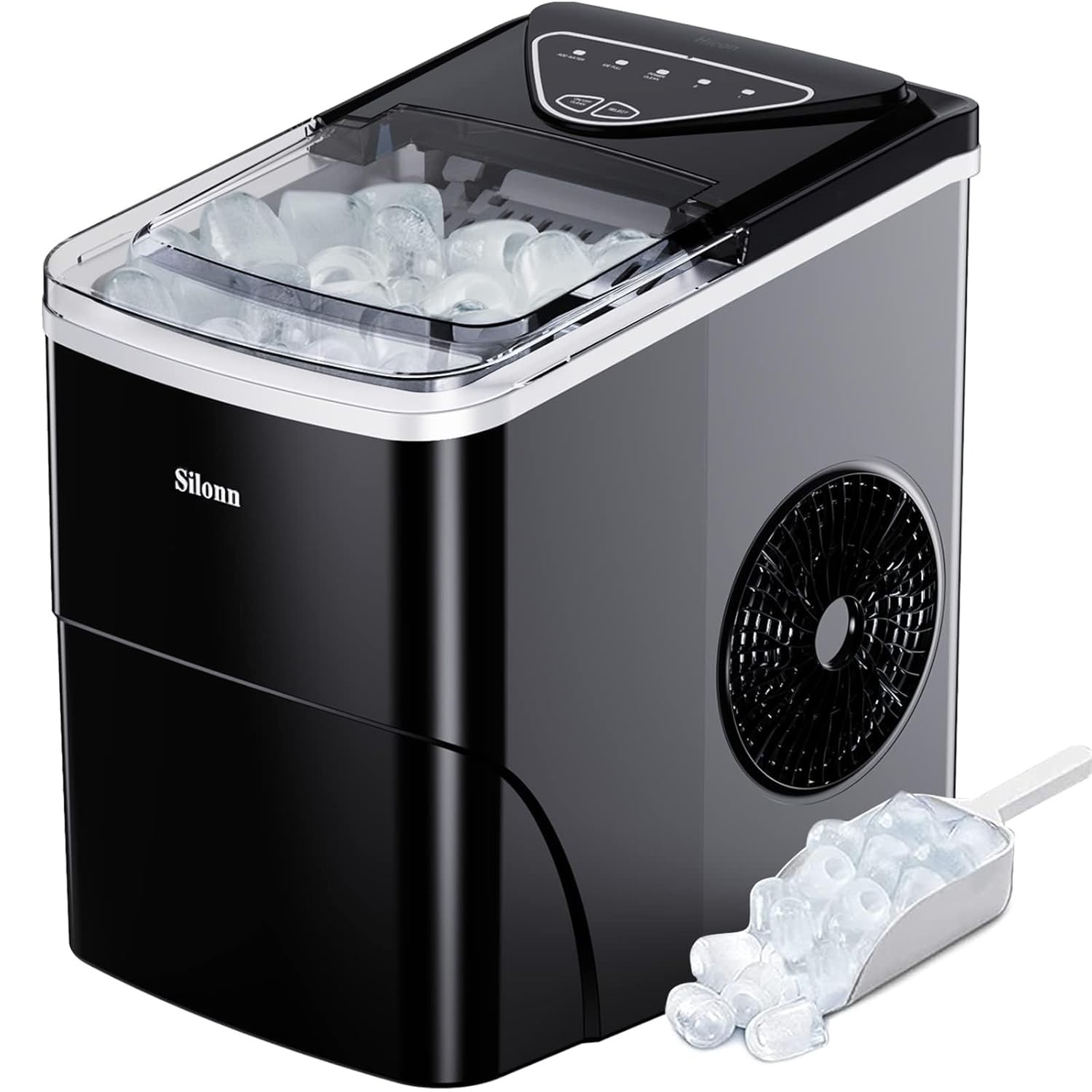 Silonn Portable Ice Maker Machine Countertop 26 lbs Self-Cleaning 2 Sizes Bullet gallery