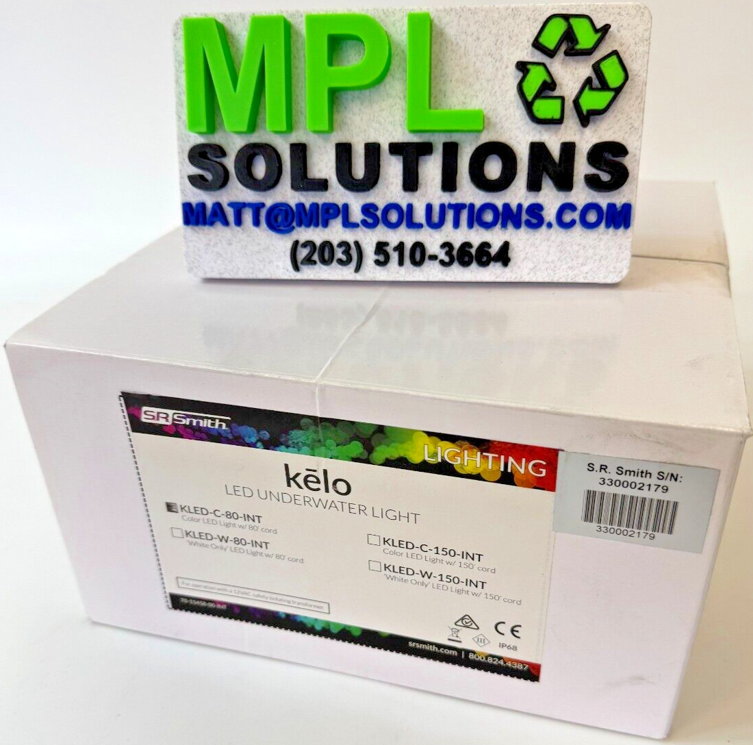 SR Smith Kelo Color RGB 12V 7W Inground Pool Light with 80' Cord KLED-C-80-INT ! gallery