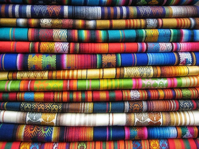 TABLECLOTH RECTANGLE COTTON THROW HANDMADE OTAVALO ANDEAN INCA 60"x80" 6-8 SEATS gallery