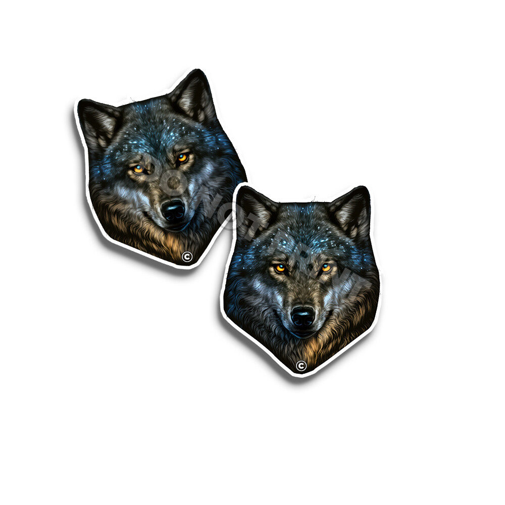 Wolf Vinyl WOLVES Stickers NATURE Great Outdoors ANIMAL DECALS C35026 2 Pack gallery
