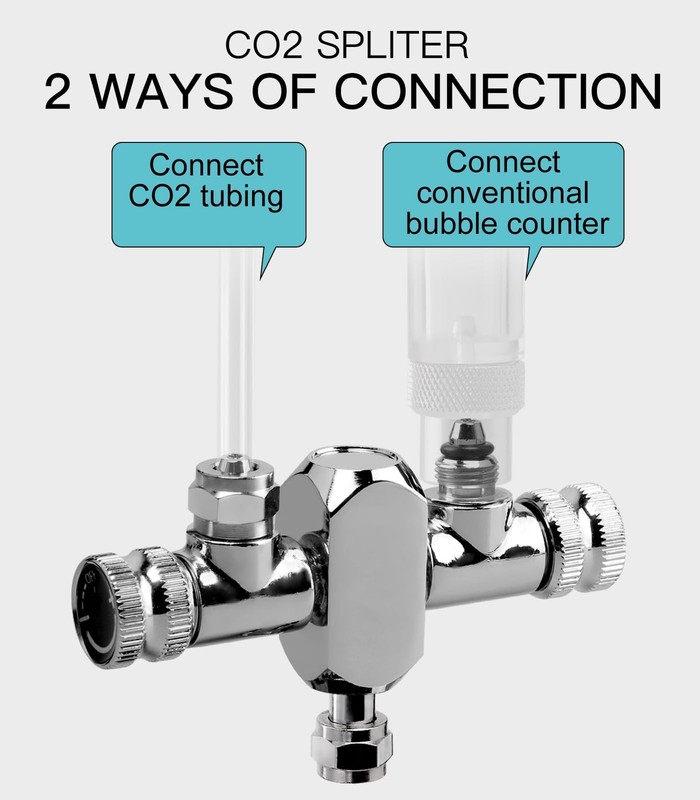 Clscea Aquarium Conventional CO2 Splitter Regulator Valve 2 Way gallery