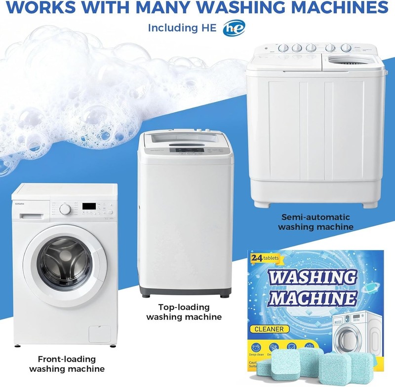 Uproot Clean Washing Machine Cleaner Tablets - 24 Pack for a 12 Month Supply. Fo gallery