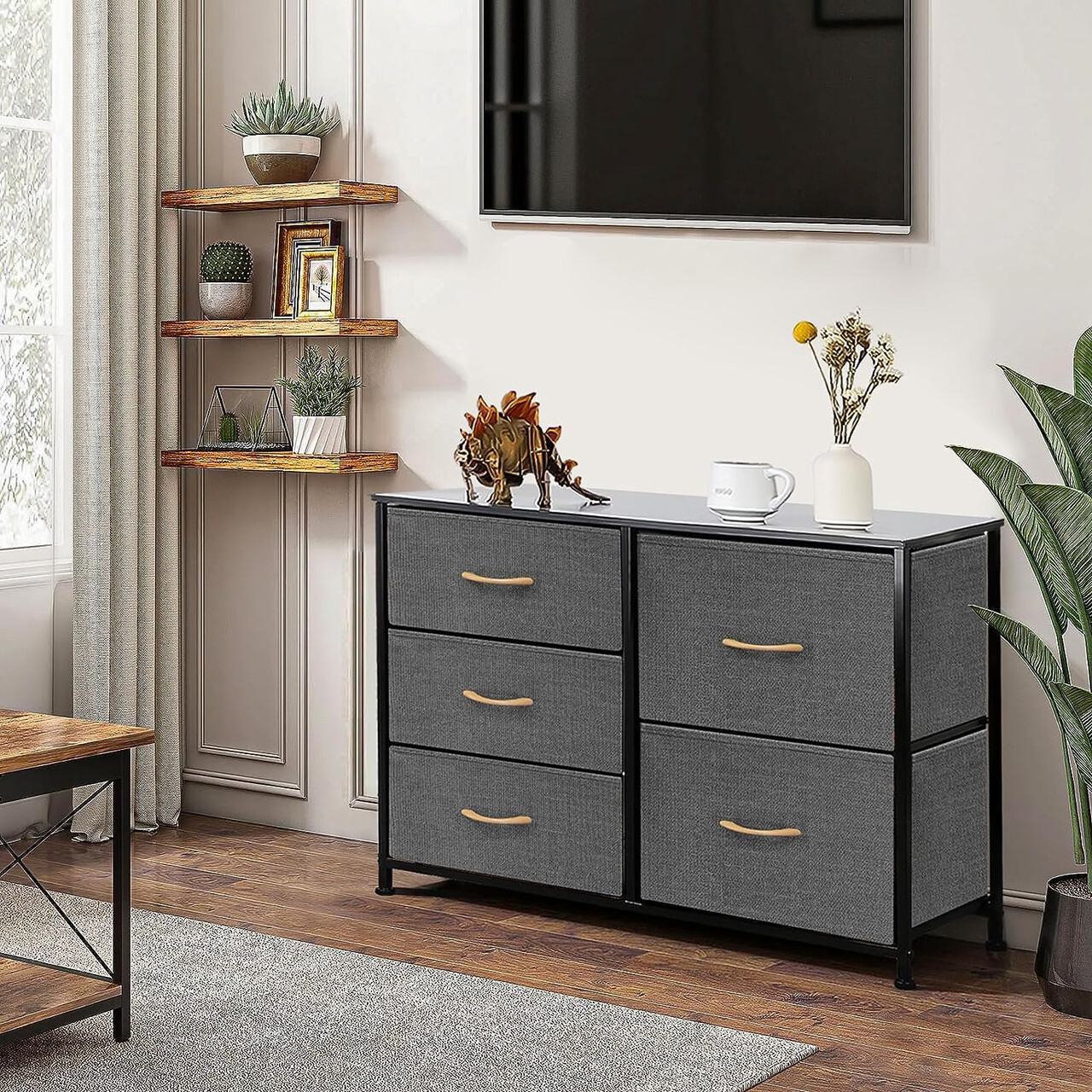 5 Drawer Dresser Storage Organizer Chest Tower Bedroom Living Room Closet gallery