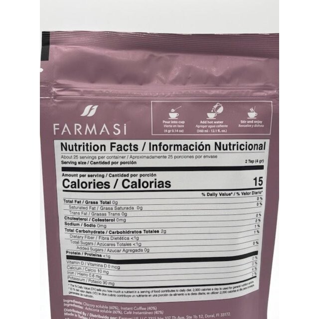 Farmasi Nutriplus Delish Instant Coffee And Grain Blend 3.53 OZ. 100 Grams gallery