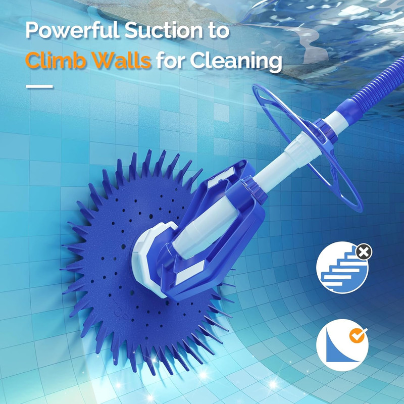 VINGLI Automatic Pool Vacuum Cleaner Sweeper Suction Crawler 33FT Hoses gallery
