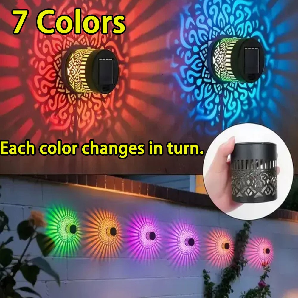 Color Changing Solar Mandala Projection Outdoor Decor Lights