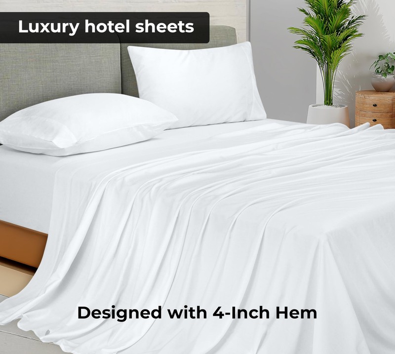 2 Pack Bulk Flat Set - Top Sheets - Soft 1800 Microfiber - & Stain Resistant ... gallery