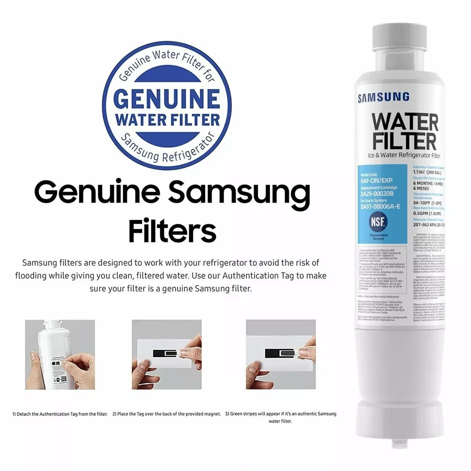 2 Pack Samsung DA29-00020B HAF-CIN/EXP Replacement Refrigerator Water Filter gallery