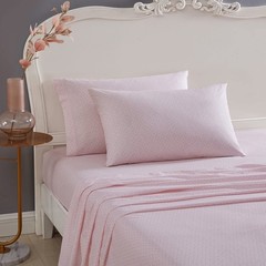 – Twin Bed Sheets, Cotton Percale Bedding Set with Matching Pillowcase, Crisp…