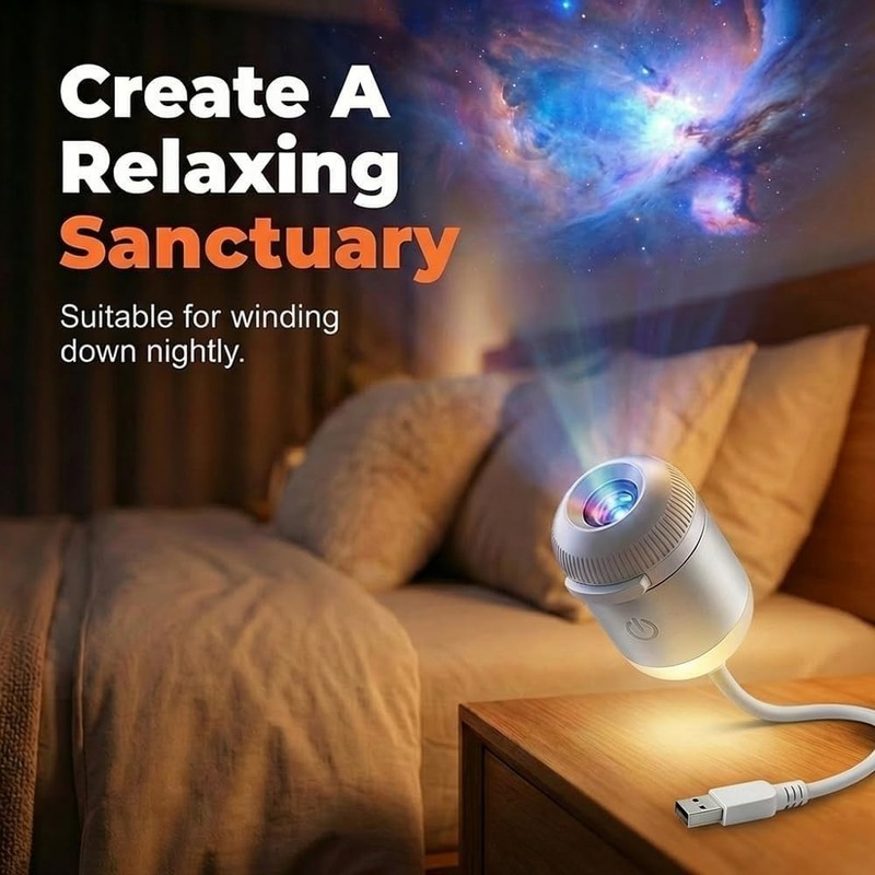 2-in-1 Galaxy Projector Night Light Starry Sky Projector High Resolution Bedroom gallery