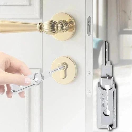 2-in-1 Stainless Steel Key Decoder Ss001 Pro Lock Decoder Repair Tools-free ship gallery