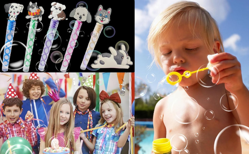 24 Packs Bulk Mini Dog Bubble Wands for Kids 3-5 Years Birthday Party Favors, Cl gallery