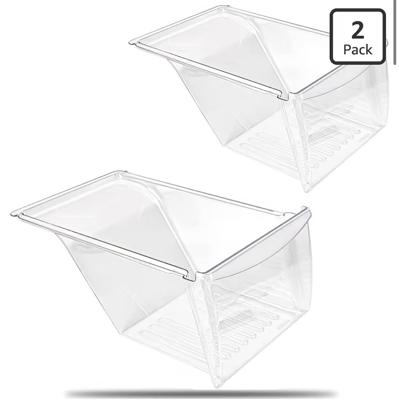 2 Pack Crisper Bin Drawer for Frigidaire Kenmore Refrigerator 240337103 gallery