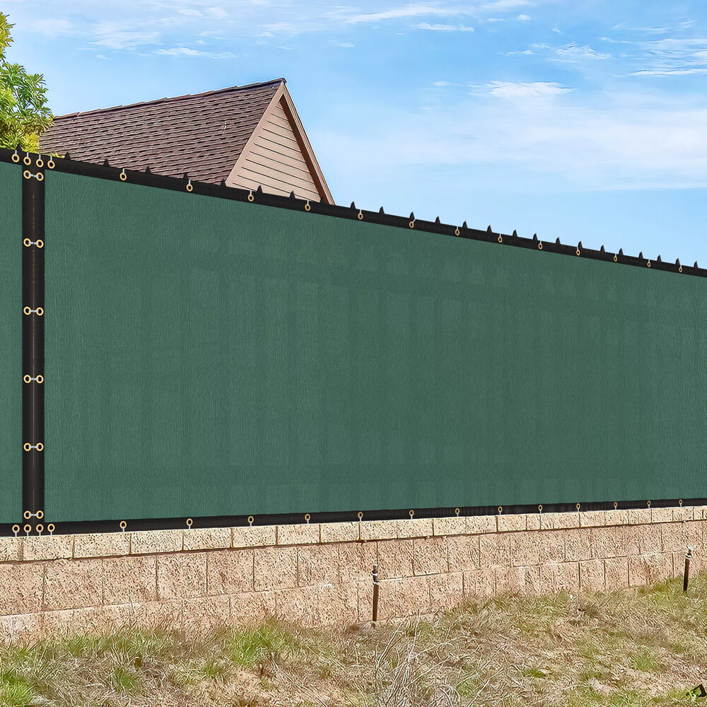 Green 6'x50' Privacy Fence Screen Windscreen Mesh Fabric Shade Cover Tarp Garden gallery