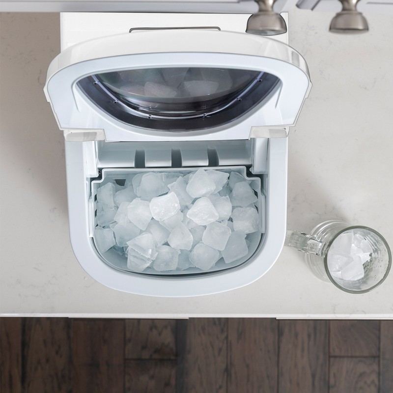 Deco Chef White Compact Electric Ice Maker | (IMWHT) | Top Load | 26 Lbs Per Day gallery