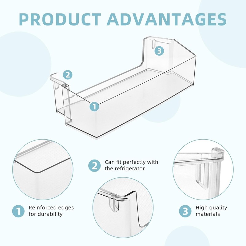 Upgraded Refrigerator Door Shelf Bin - Easy Installation$ gallery