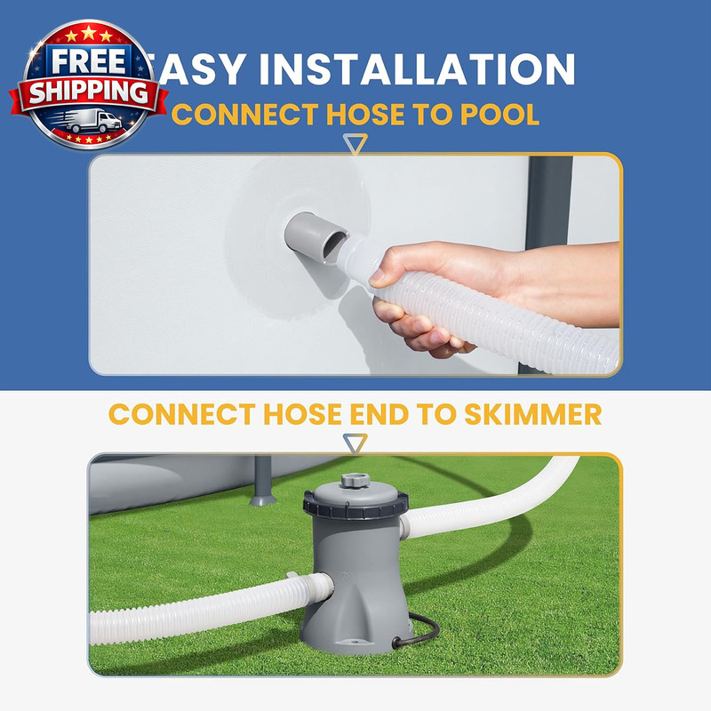 1.5" X 2' Plastic Return Suction Pool Hose Replacement for Summer Waves SFX1000 gallery