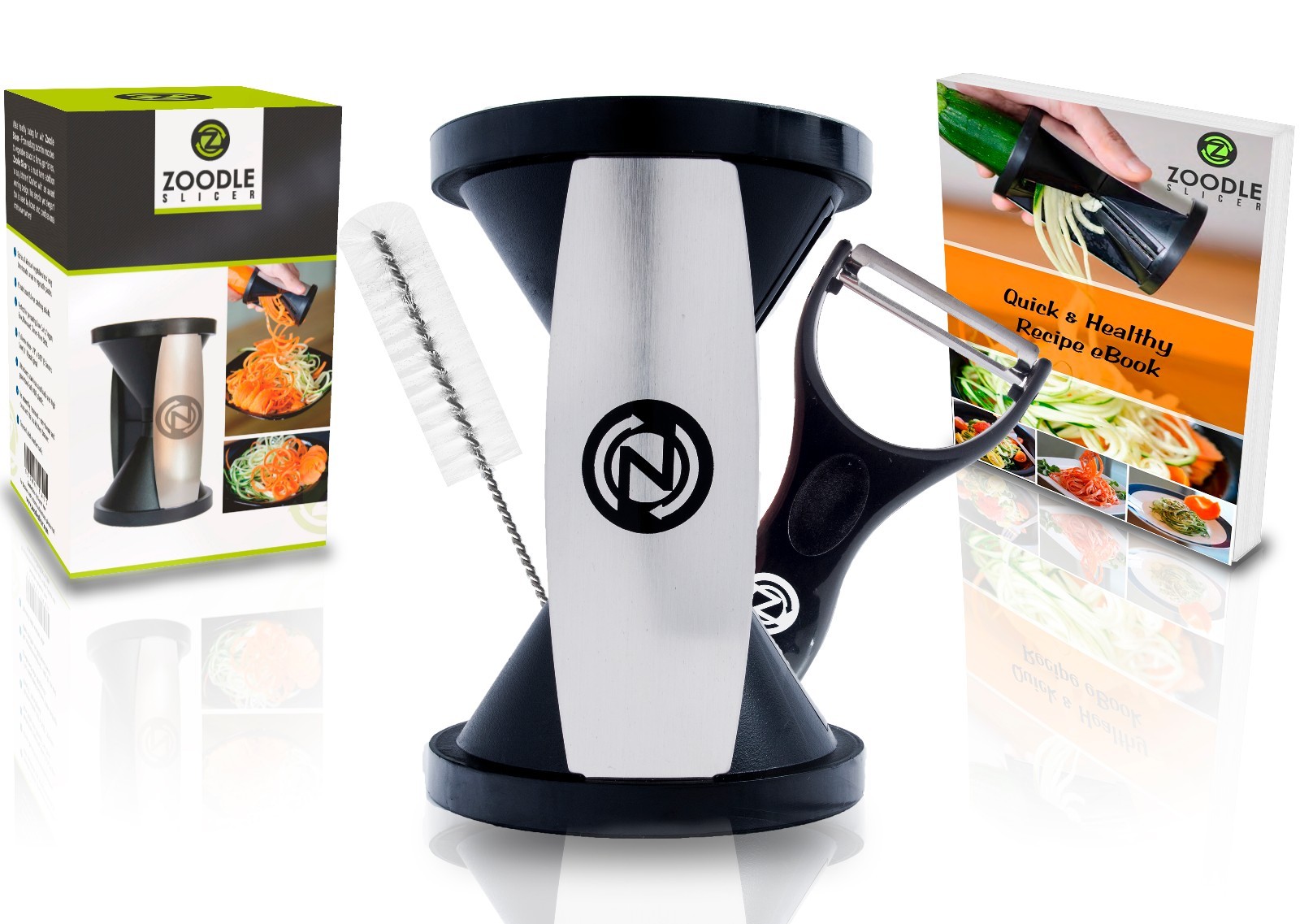 The Original Zoodle Slicer -Vegetable Spiral Slicer w BONUS Peeler! US SELLER!! gallery