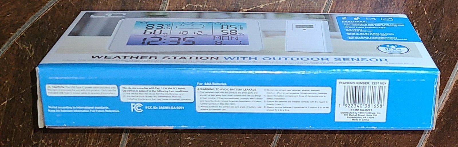 Digital Essentials WEATHER STATION w/OUTDOOR SENSOR #SA-0201 gallery