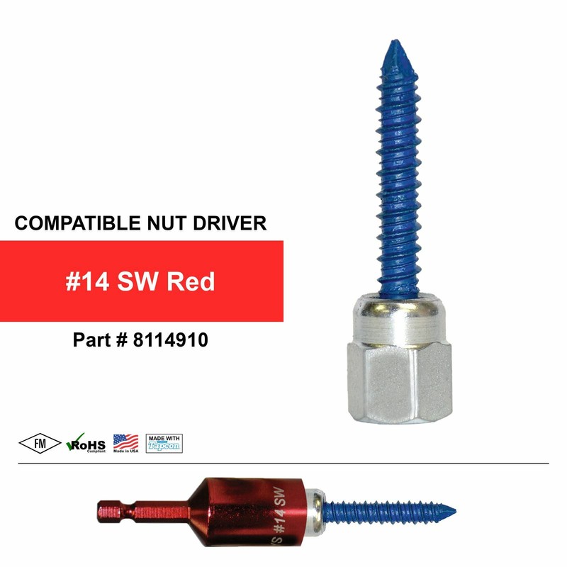 Sammys CST 2 1/2 Inch Vertical Thread Rod 5/16 x 1-3/4 Inch Screw Steel 50 Piece gallery