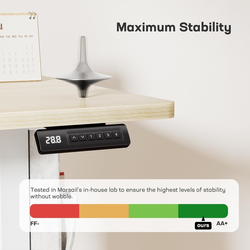 Marsail Standing Desk Adjustable Height, Electric Standing Desk 55*24",(TZESD8N) gallery