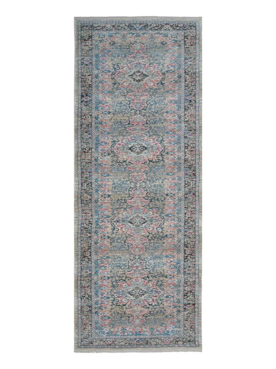 Machine Woven Cross Weave Polyester 2'6x9'10 Runner Area Rug Oriental Multicolor gallery
