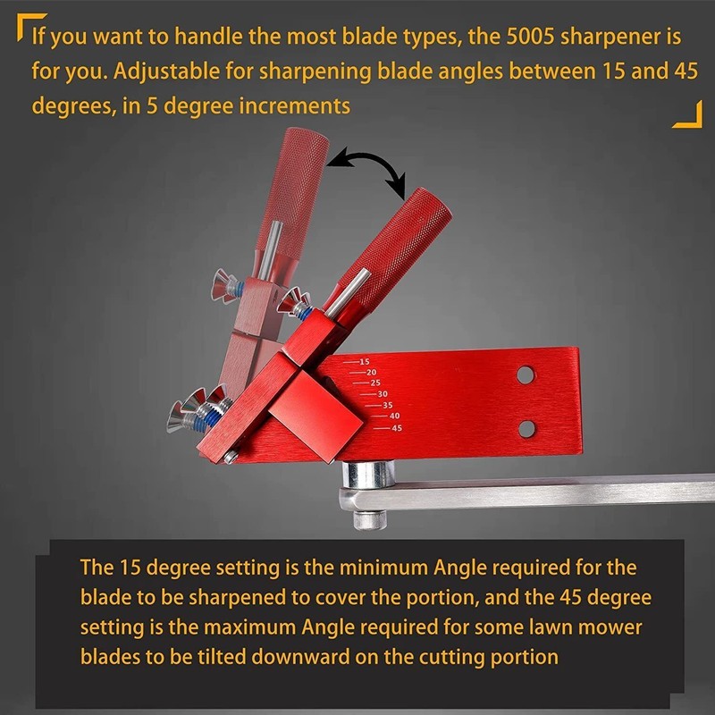 Sharpener Model 5005 Lawn Mower Blade For Straight Standard 15°-45° Adjustable gallery