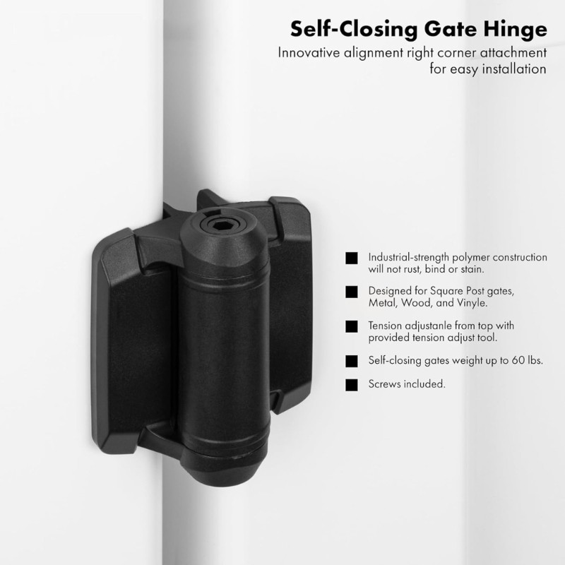Strong Nylon Gate Hinges Adjustable Spring Tension Safety Cap Designs Hinge gallery