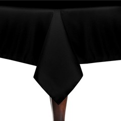 5 Pack- 72 x 120-Inch Rectangular Polyester Linen Tablecloth, Black