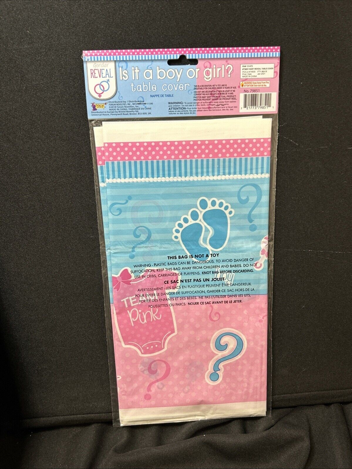 Forum Novelties Gender Reveal Table Cover Baby Shower Party Supplies 1 Count gallery