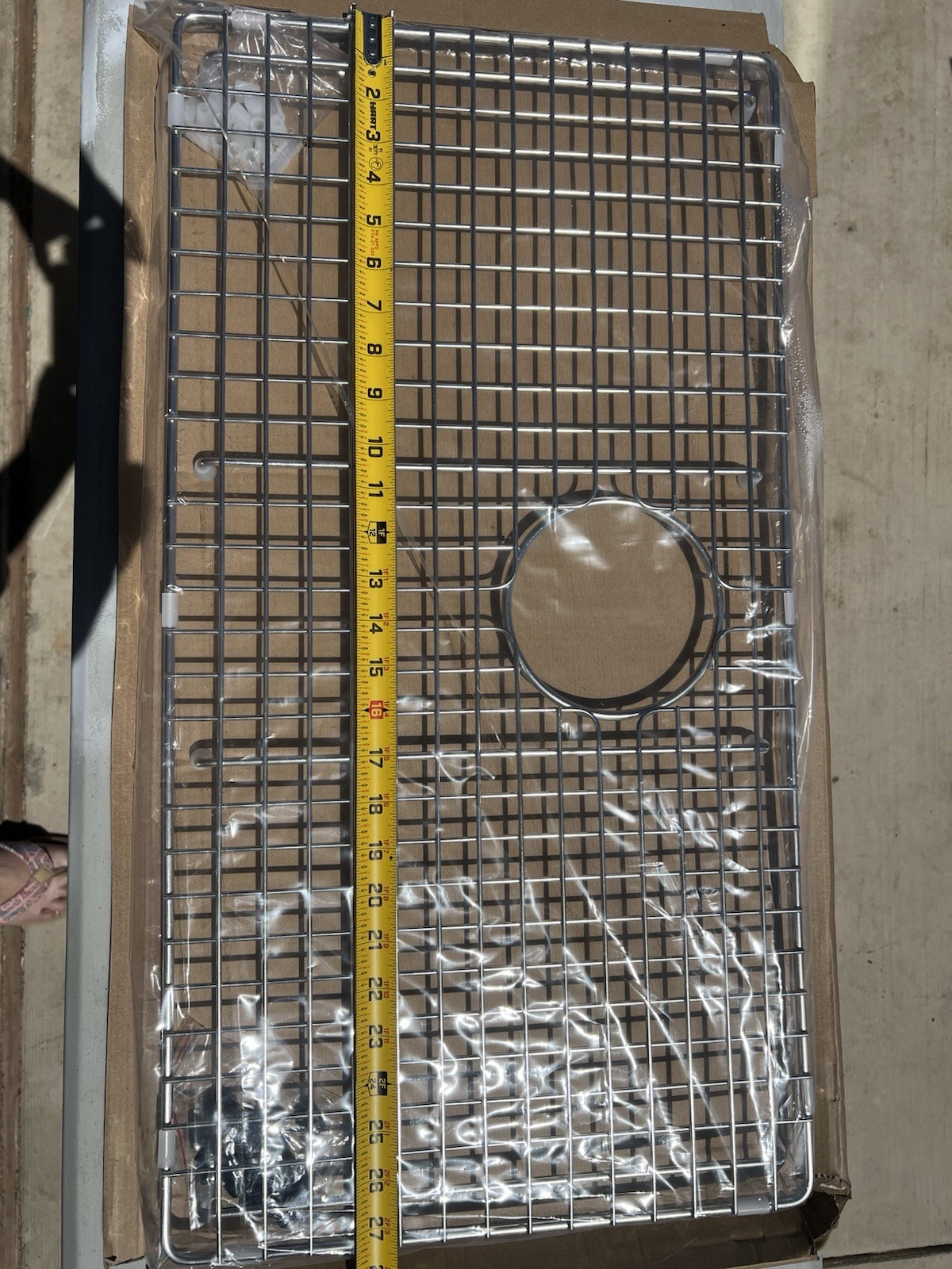 Stainless Steel Rectangular Kitchen Sink Grid 27.5x14.5” in Silver gallery