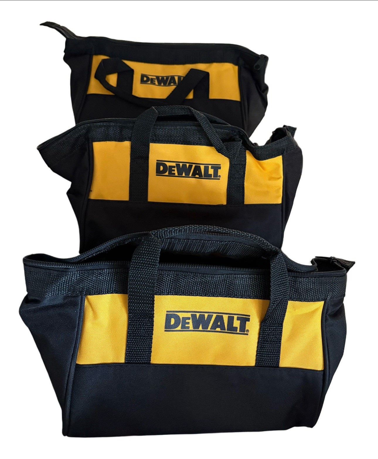 3 Bags Dewalt Soft Mini Tool Bag - 12 x 8.5 x 7 Inches Black and Yellow New gallery