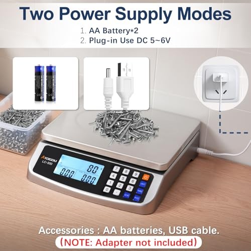 66lb Food Scale, Commercial Kitchen Scale with Price Computing, Grey 66lb/30kg gallery