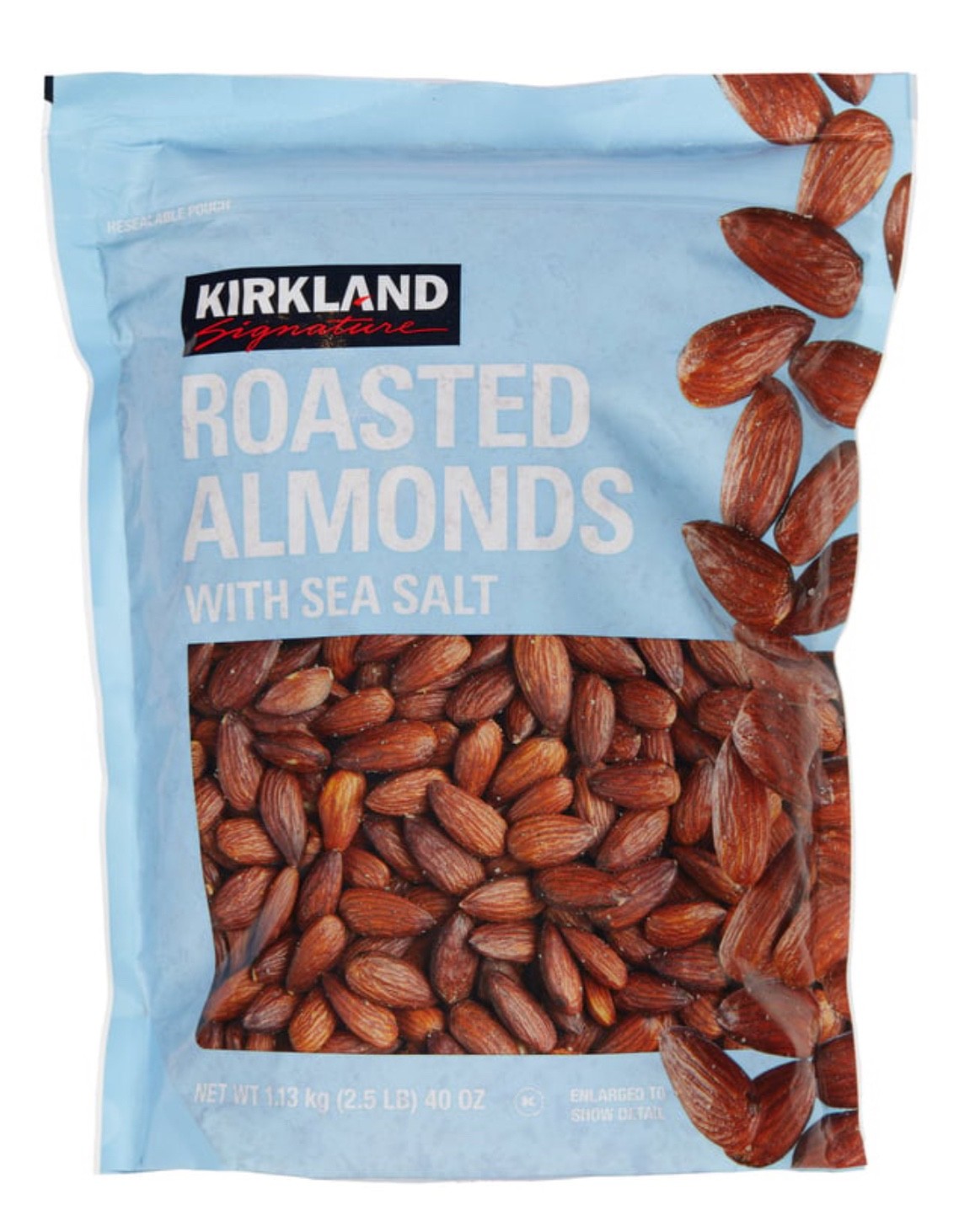 Kirkland Signature Roasted Almonds with Sea Salt 40 Oz (2.5 Lb) EXP 06/2027 gallery