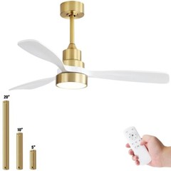 Sofucor Fan 48” Contemporary Brushed LED Ceiling Fan with Remote and Light Kit