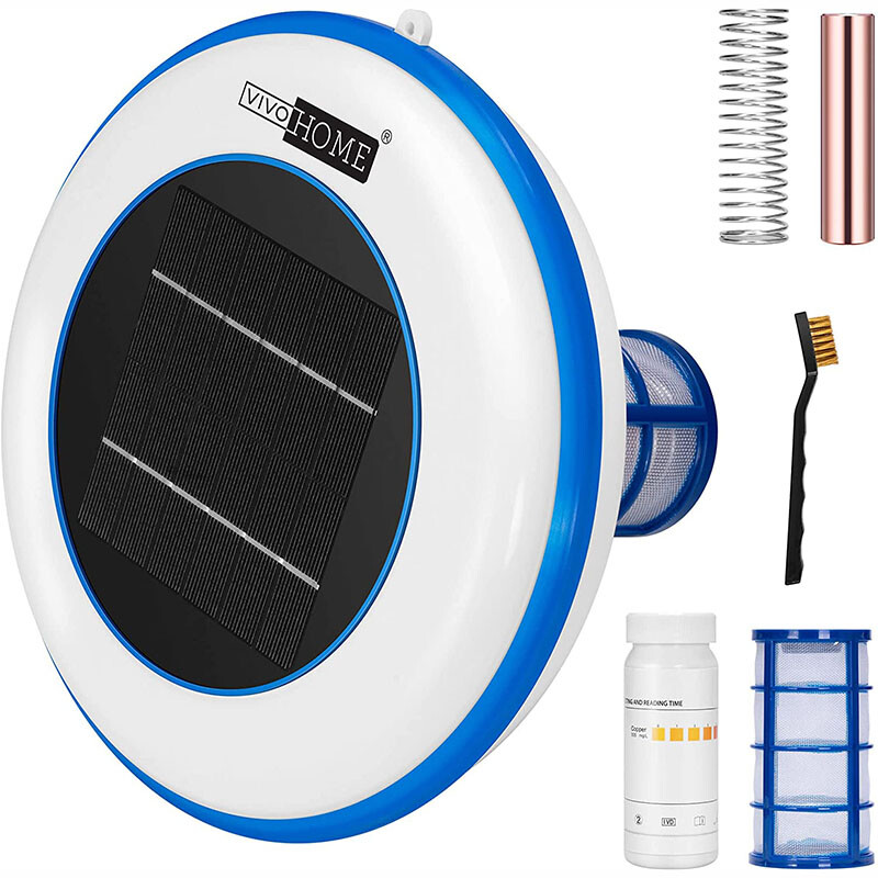 Solar powered Pool Ionizer Kills Algae Reduces Chlorine,Covers up to 35,000 gal gallery