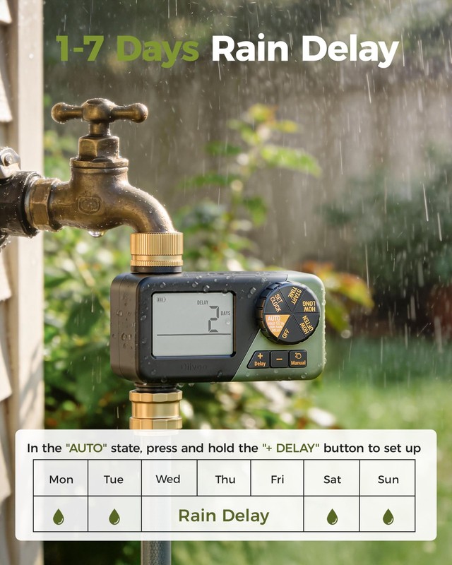 Brass Sprinkler Timer IP66 Waterproof Programmable Hose Timers for Watering with gallery