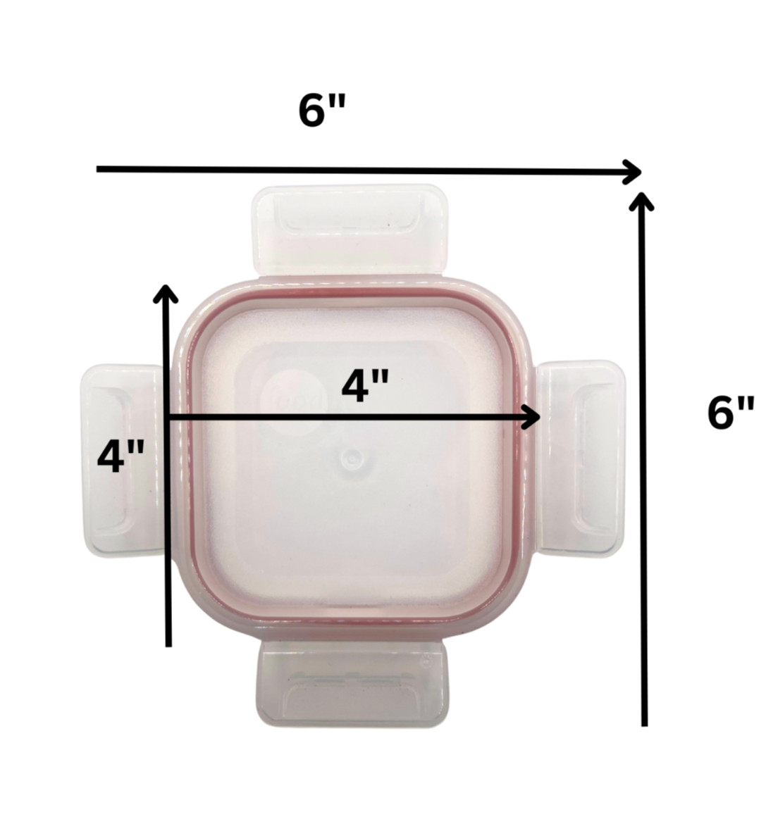 Snapware Food Network Airtight Replacement Lid Snap On 4x4" Transparent Red NEW! gallery