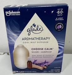 Glade Aromatherapy Essential Oil Diffuser with 1 Refill Lavender & Sandalwood
