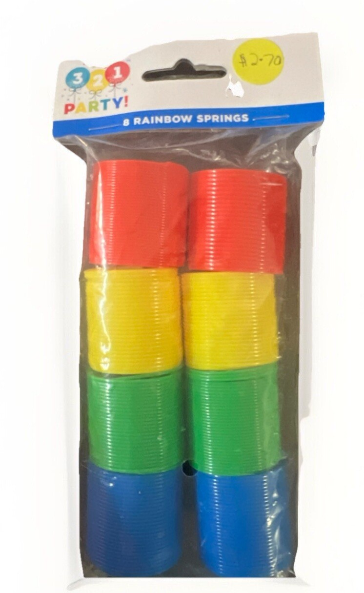 321 Party! Party 8 Rainbow Springs Multicolor Birthday Party Favors Kids Toy NEW gallery
