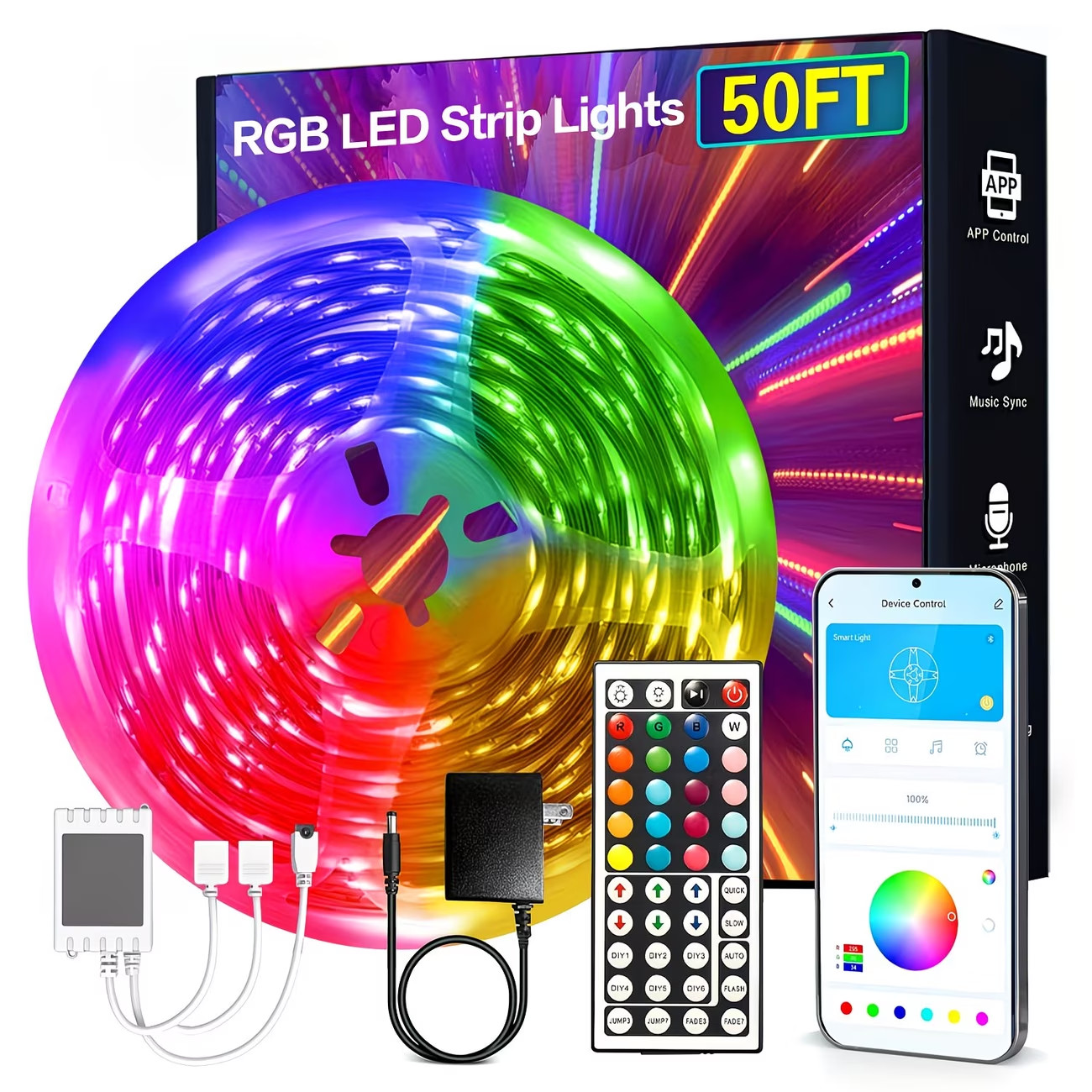 LED Strip Lights, Smart Light with App Remote Control, RGB LED Lights for room gallery