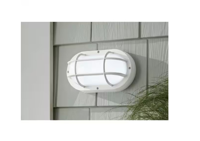 White LED Outdoor Bulkhead Light w/ CCT Color Switchable from 3000K, 4000K, 5000 gallery