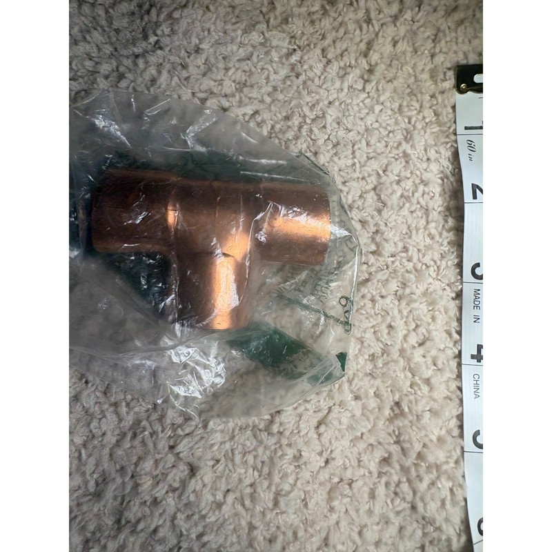 Copper Tee Fitting 1 Inch Pressure Pipe Connector Solder Joint Plumbing HVAC gallery