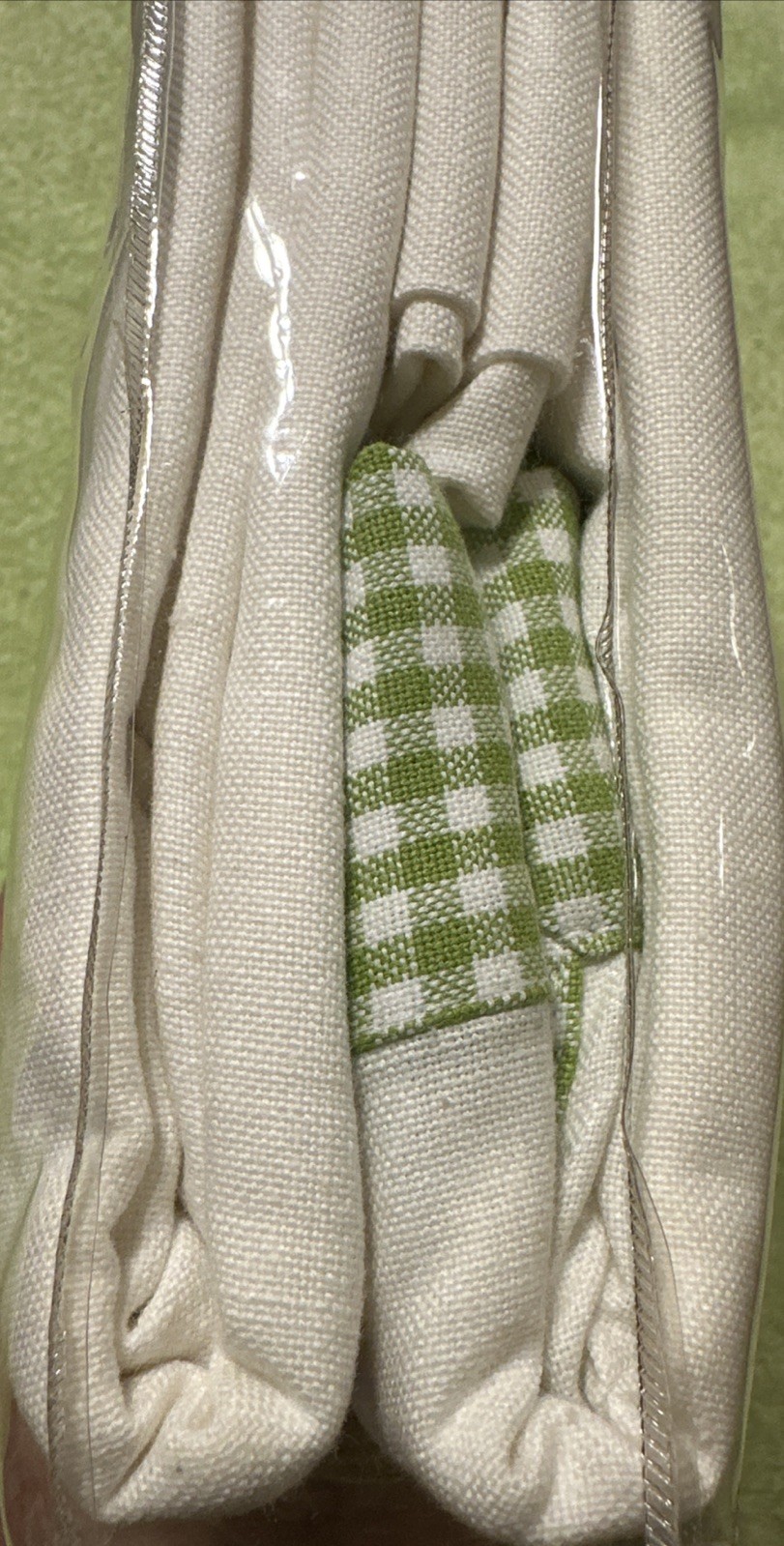 Pottery Barn Kids Easter Tablecloth Bunny Embroidered Green Cotton 70 x 90 NIP gallery