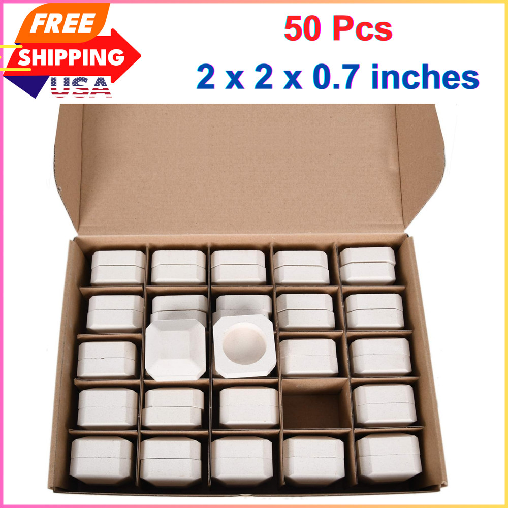 50 Pcs Ceramic Briquettes Replacement For Lynx L27, L30, CS30 Gas Grill, 2x2x0.7