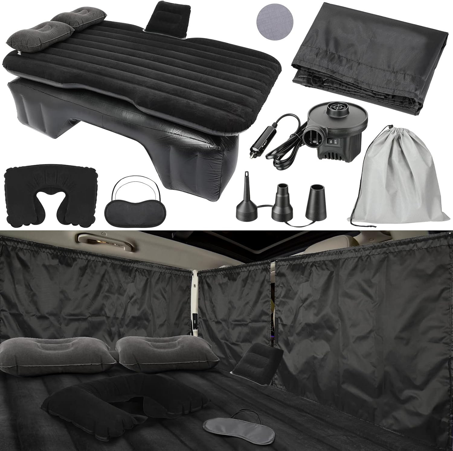 12 Pcs Car Air Mattress Back Seat Inflatable Bed SUV Car Camping Backseat Truck gallery